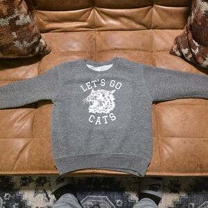 Rabbit Skins Gray Let's Go Cats Sweater